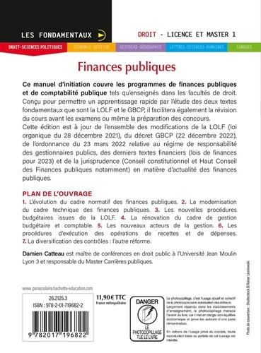 Finances publiques. Droit budgétaire, comptabilité publique  Edition 2023-2024