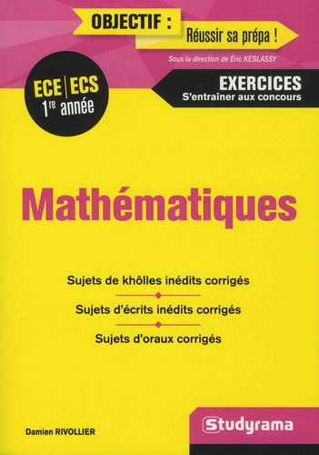 Mathématiques ECE/ECS première année  Edition 2018