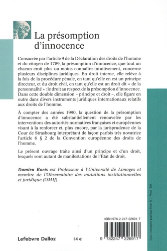 La présomption d'innocence 2e édition