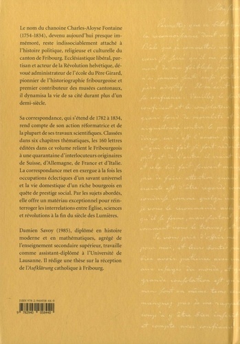 Eglise, sciences et révolutions. La correspondance du chanoine Charles-Aloyse Fontaine (1754-1834)