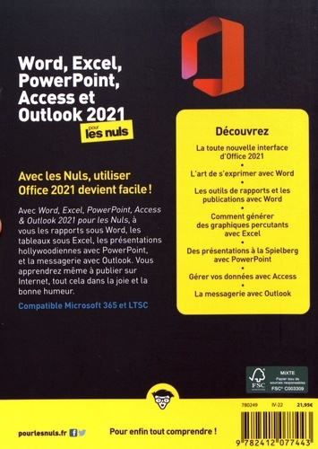 Word, Excel, PowerPoint, Access & Outlook 2021 pour les nuls