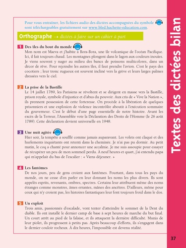 Français 6e Exercices d'orthographe Le Bled  Edition 2016