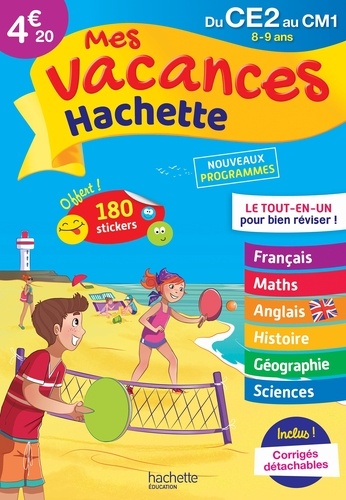 Mes vacances Hachette du CE2 au CM1  Edition 2017