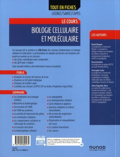 Biologie cellulaire et moléculaire. Tout le cours 3e édition