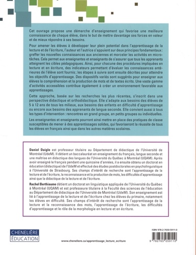 L'apprentissage de la lecture et de l'écriture. Décomposer les objets d'enseignement en microtâches pour les rendre accessibles à tous les élèves