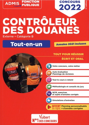 Concours Contrôleur des Douanes externe, catégorie B. Tout-en-un  Edition 2022