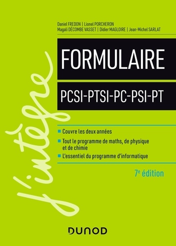 Daniel Fredon et Lionel Porcheron - Formulaire PCSI-PTSI-PC-PSI-PT.