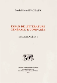 Essais de littérature générale & comparée
