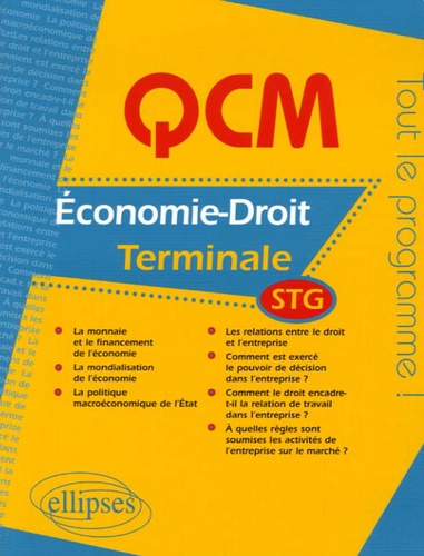 QCM Economie-Droit Tle STG
