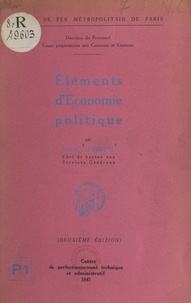 Daniel Lebrette et  Direction du personnel du Chem - Éléments d'économie politique.