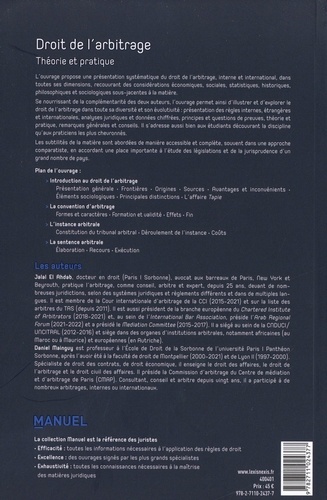 Droit de l'arbitrage. Théorie et pratique