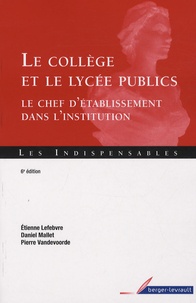 Le collège et le lycée publics - Le chef détablissement dans linstitution.pdf