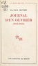 Daniel Mothé - Journal d'un ouvrier - 1956-1958.
