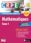 Mathématiques écrit. Tome 1  Edition 2017