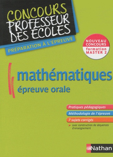 Daniel Motteau et Claude Jegaden - Mathématiques épreuve orale - Formation Master 2.