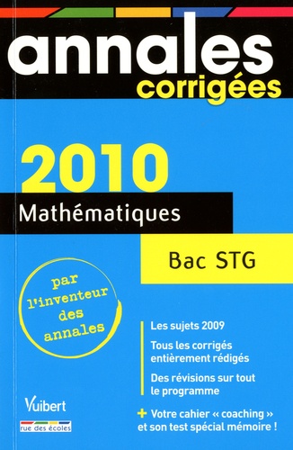 Mathématiques Bac STG 2010