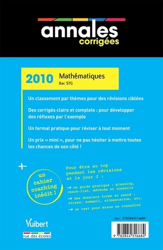 Mathématiques Bac STG 2010
