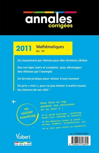 Mathématiques Bac STI  Edition 2011