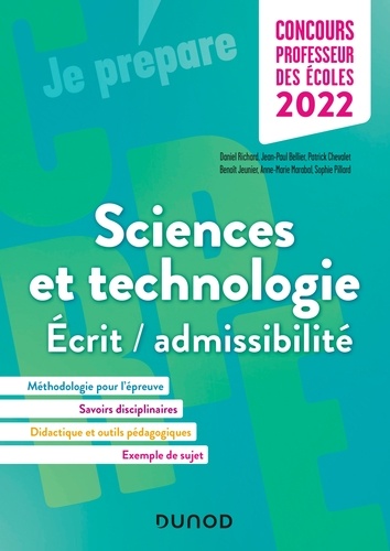 Daniel Richard et Jean-Paul Bellier - Concours Professeur des écoles 2022 - Sciences et technologie - Ecrit/admissibilité.