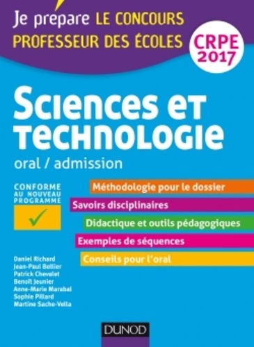 Daniel Richard et Jean-Paul Bellier - Sciences et technologie oral/admission - Professeur des écoles CRPE.