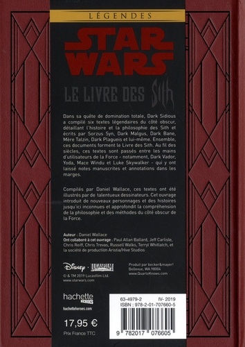 Star Wars Légendes  Le livre des Sith. Les secrets du côté obscur