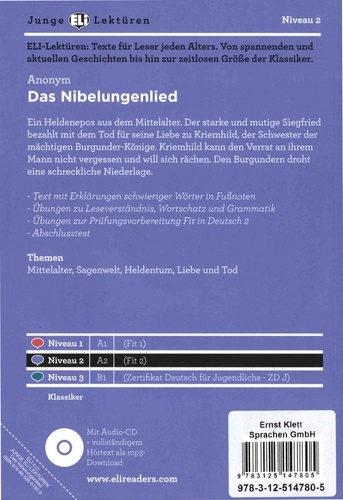 Das Nibelungenlied  avec 1 CD audio