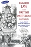 Danièle Frison et Wesley Hutchinson - English law and British Institutions - Documents, Ouvrage en Anglais.