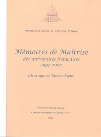 Danièle Pistone - Mémoires de Maîtrise des universités françaises 1997-2002.