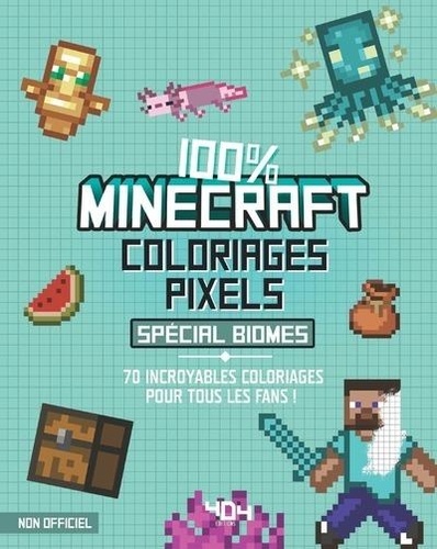 Coloriages pixels 100 % Minecraft. Spécial biomes