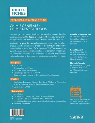 Chimie générale : chimie des solutions. Licence, santé, CAPES 2e édition