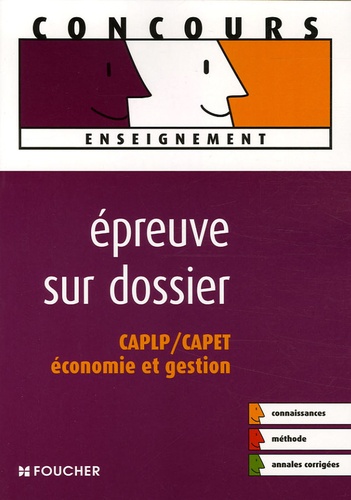 Danielle Trémeau et Yves Virton - Epreuve sur dossier CAPLP/CAPET Economie et gestion.
