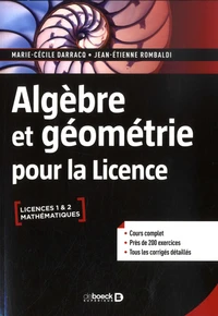 Algèbre et géométrie pour la Licence
