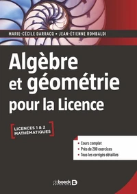 Algèbre et géométrie pour la Licence