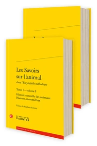 Les Savoirs sur l'animal dans l’Encyclopédie méthodique