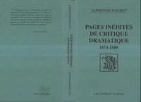 Pages inédites de critique dramatique