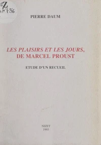 Le plaisirs et les jours, de Marcel Proust