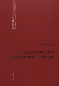 La paraphrase dans l'enseignement du français