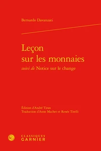 Leçon sur les monnaies suivi de Notice sur le change