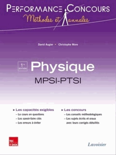 David Augier et Christophe More - Physique 1re année MPSI-PTSI.