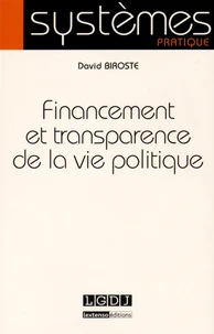 Financement et transparence de la vie politique
