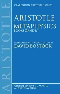 David Bostock - Aristotle Metaphysics Books Z AND H.