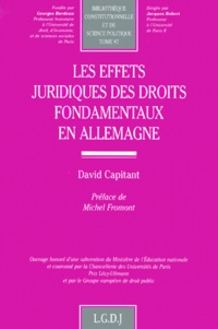 David Capitant - Les Effets Juridiques Des Droits Fondamentaux En Allemagne.