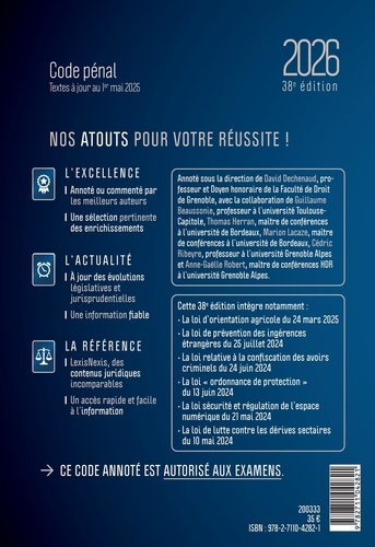 Code pénal  Edition 2026