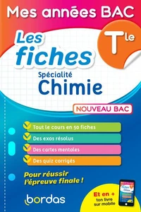 Les fiches spécialité chimie Tle