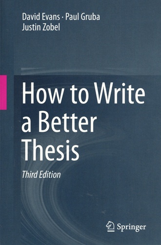 How to Write a Better Thesis 3rd edition