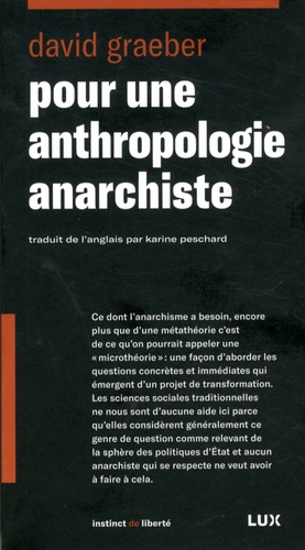Pour une anthropologie anarchiste