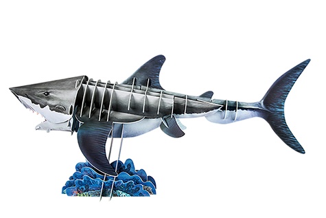 Construis en 3D un requin géant. Avec un livret de 48 pages