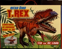 David Hawcock - Méga dino T-Rex - Construis un dinosaure géant en 3D sans colle, 110 cm de long.