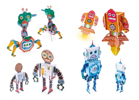 Robots. Avec 1 livre et 8 modèles