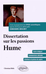 David Hume - Dissertation sur les passions.